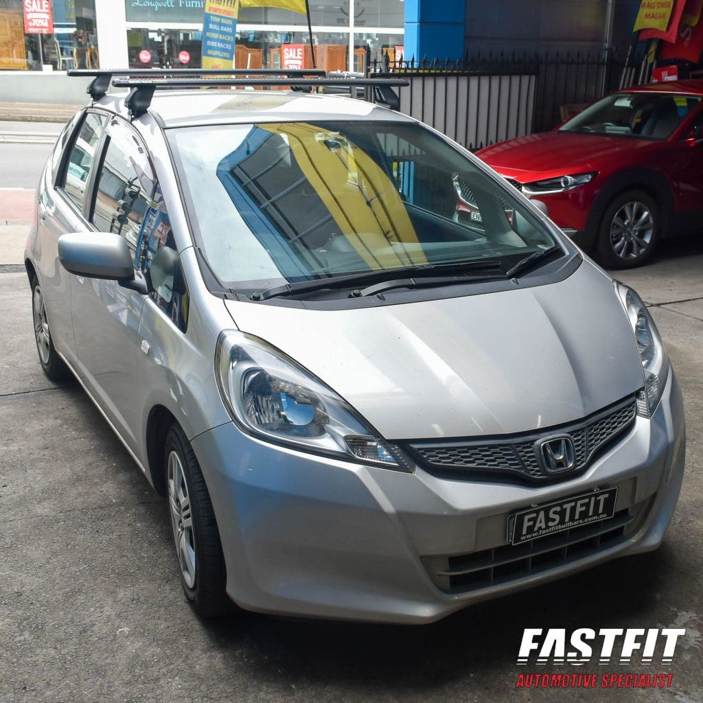 Shop Rhino Vortex 2500 BLACK 2 BAR ROOF RACK to suit HONDA JAZZ 08 2008 ON