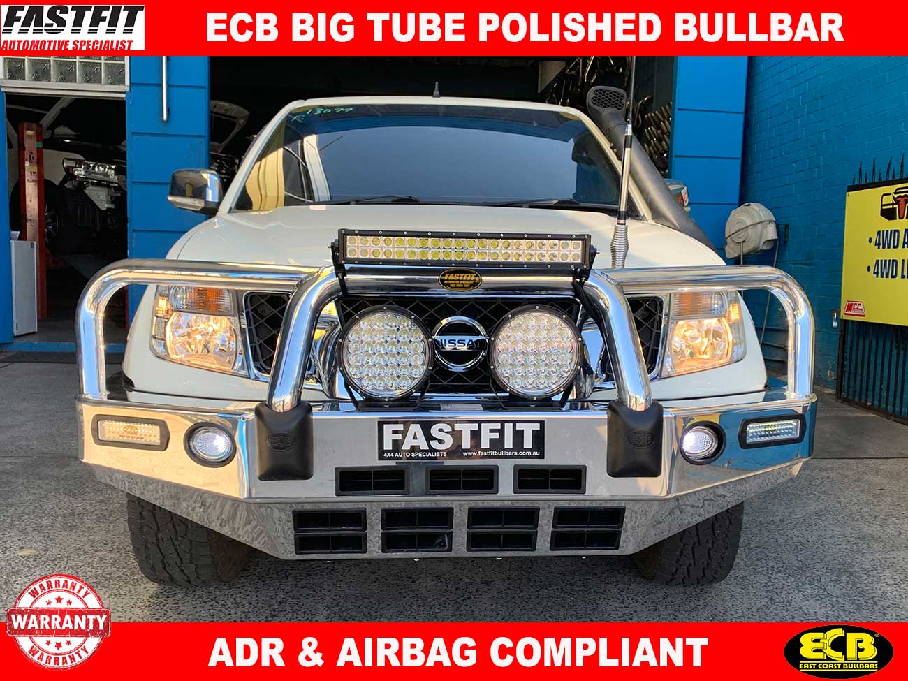 Front bumper without bullbar Nissan Navara D40 05-10 