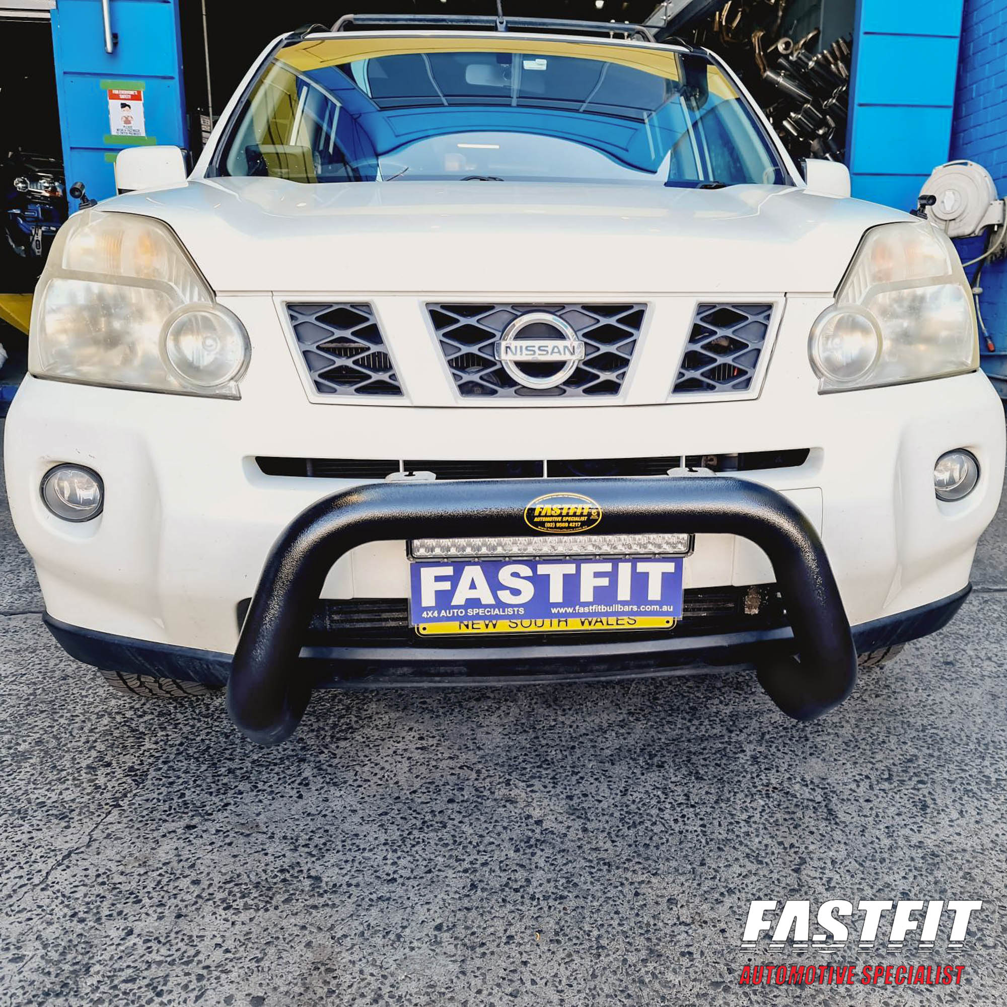 ECB 76mm Nudge Bar BLACK RIPPLE to suit NISSAN X TRAIL T31 10 2007