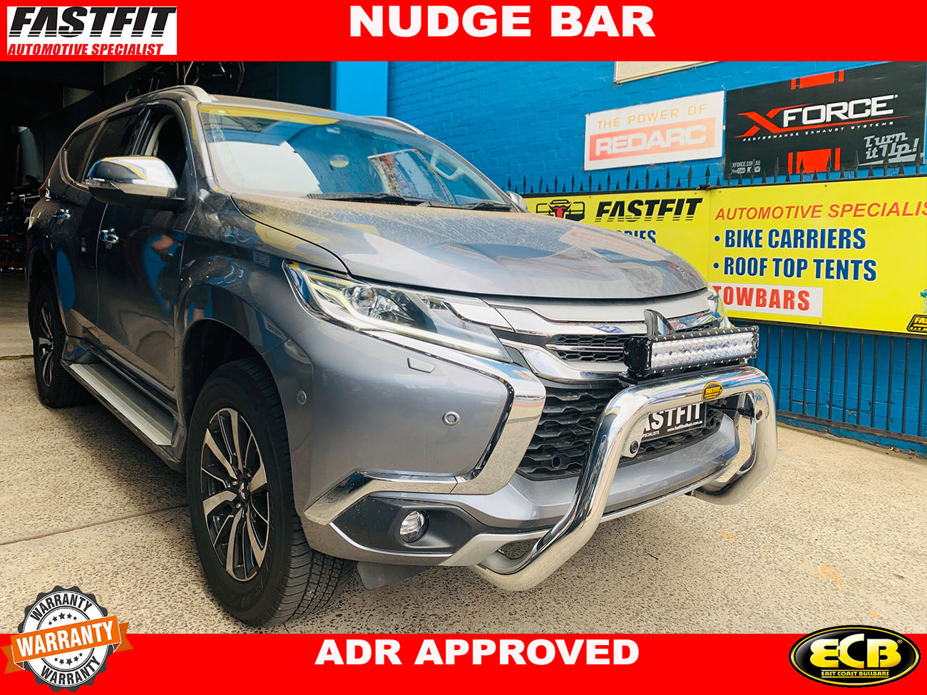 Pajero sport clearance nudge bar