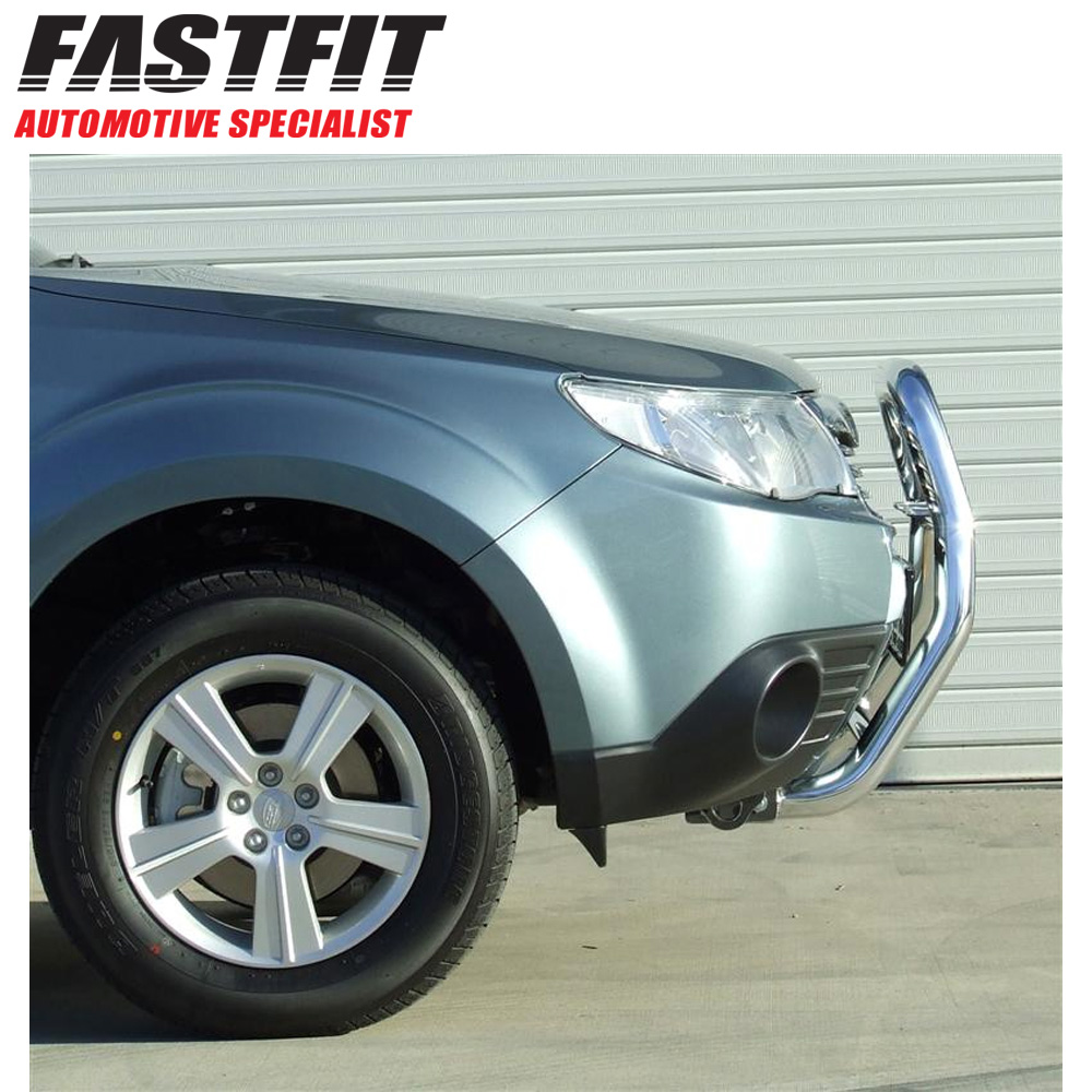 Shop ECB 76MM Polished Alloy Nudge Bar Series 2 to suit SUBARU FORESTER (03/08 to 01/13)